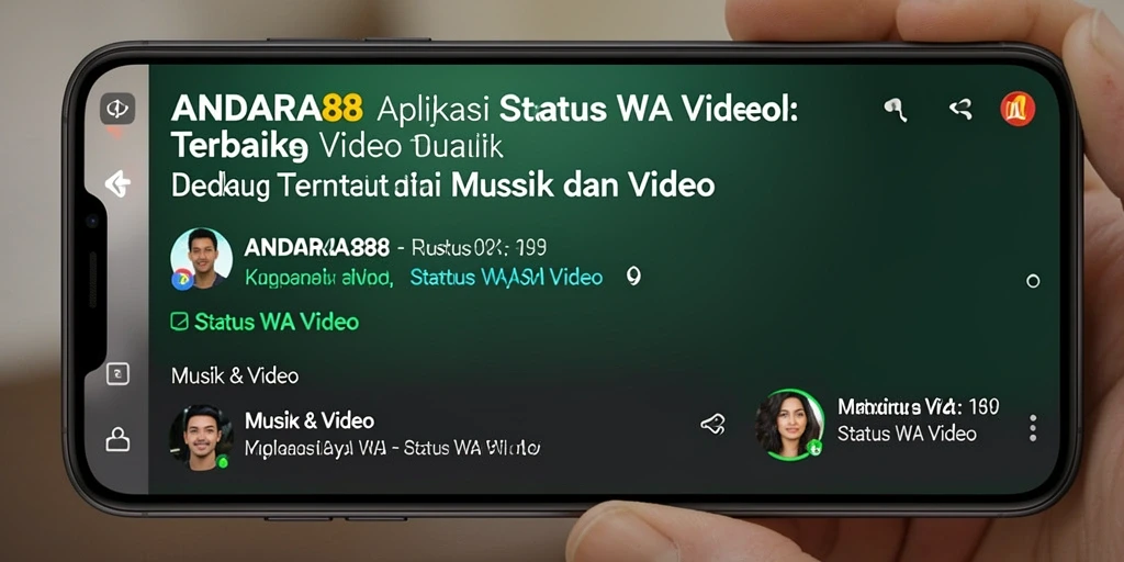 Tampilan antarmuka ANDARA88 yang menarik dan fungsional untuk video status.