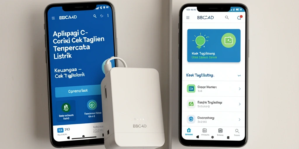 Antarmuka utama BBCA4D untuk cek tagihan listrik yang jelas dan informatif.