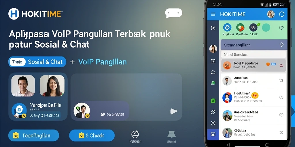 Antarmuka HOKITIME yang nyaman dan menarik untuk VoIP Panggilan.