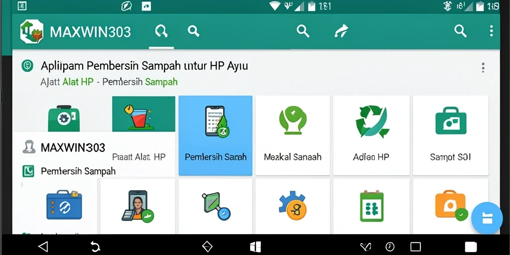 Antarmuka aplikasi MAXWIN303 yang mudah digunakan untuk pembersihan sampah.