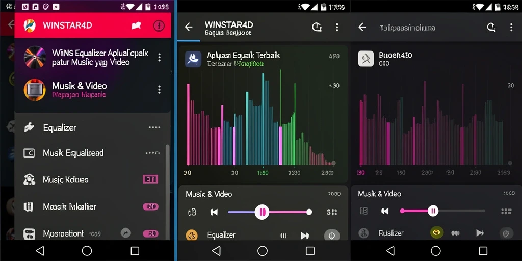 Antarmuka aplikasi Equalizer WINSTAR4D yang modern dan intuitif.